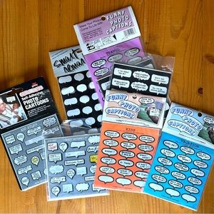 Vintage 80s photo captions sticker lot